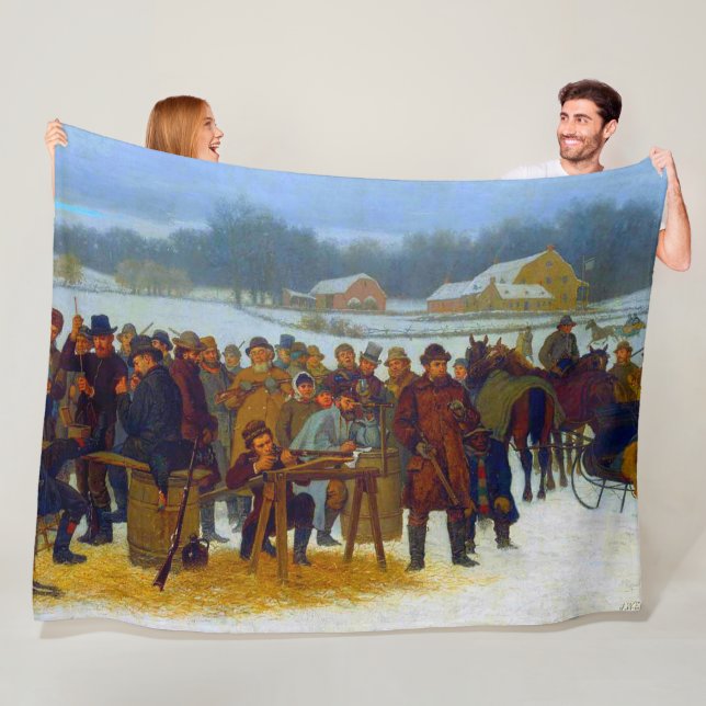 Couverture Polaire Tir aux dindons de John Whetten Ehninger 1879 (En situation)