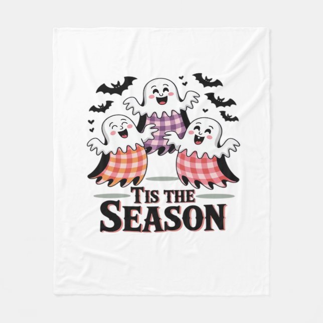 Couverture Polaire Tis The Season Checkered Halloween (Devant)