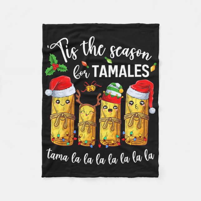 Couverture Polaire Tis The Season For Tamales Christmas Holiday Mexic (Devant)