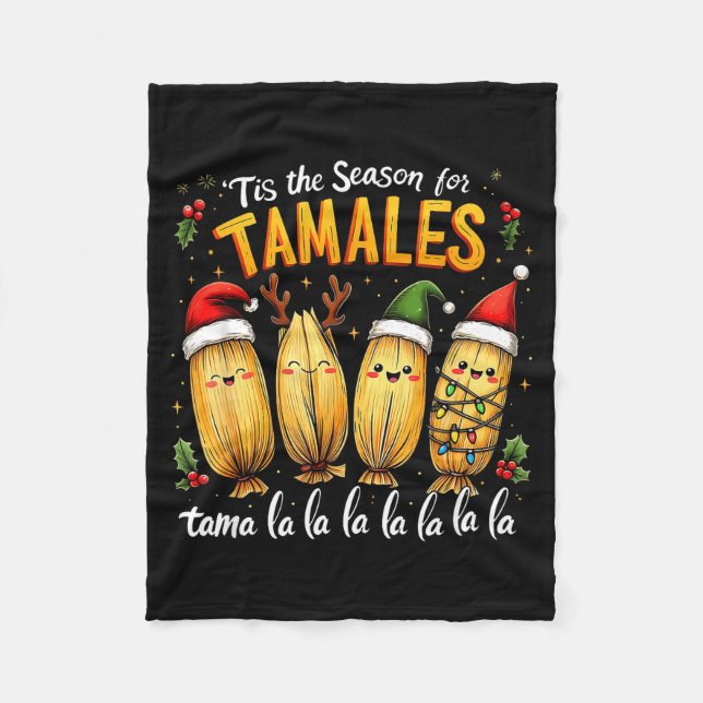 Couverture Polaire Tis The Season For Tamales Mexican Tamala Christma (Devant)