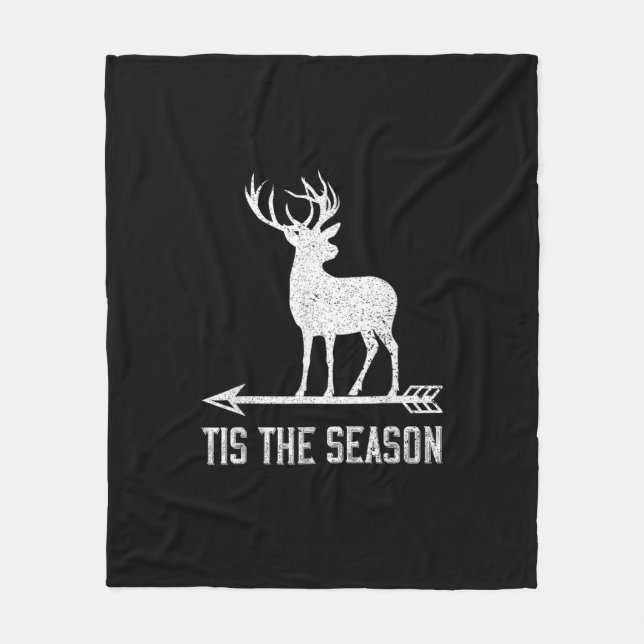 Couverture Polaire Tis The Season Funny Deer Hunting (Devant)