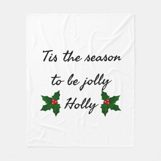 Couverture Polaire Tis The Season To Be Holly  (Devant)