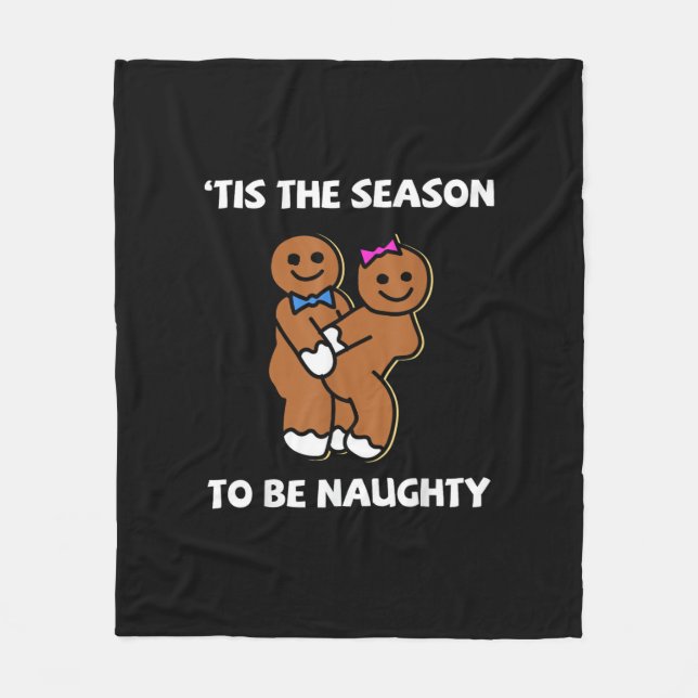 Couverture Polaire Tis The Season To Naughty Gingerbread Couple Chris (Devant)