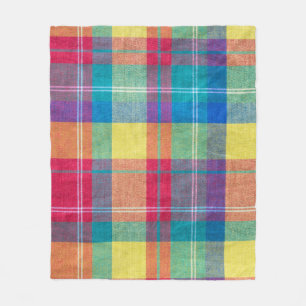 Couverture Polaire Tissu coloré plaid, texture de tissu.
