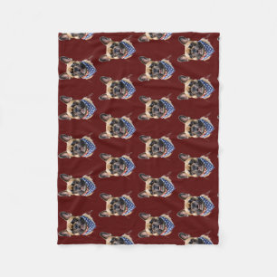 Couverture Polaire Tissu cou French Bulldog Labor Day Bulldog