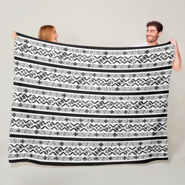 Couverture Polaire Tissu de boue Grunge look Large (En situation)