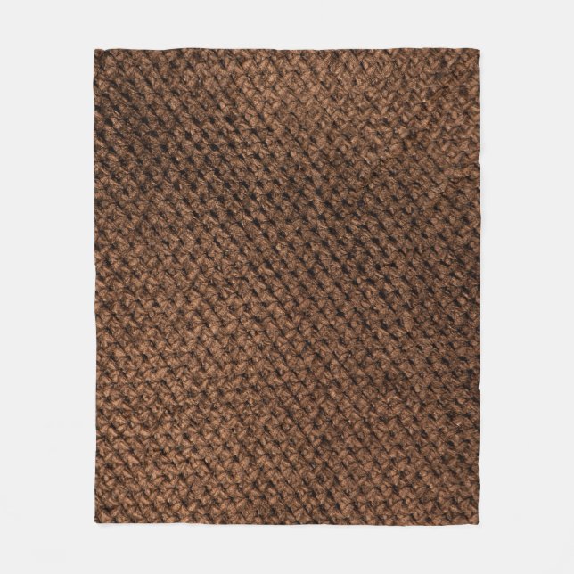 Couverture Polaire Tissu écrasé : Élégance Brown foncée (Devant)