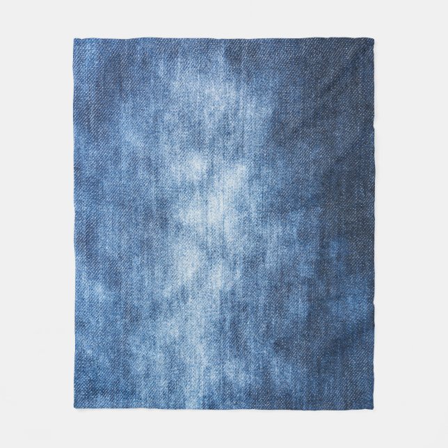 Couverture Polaire Tissu en denim usé, arrière - plan texturé. (Devant)
