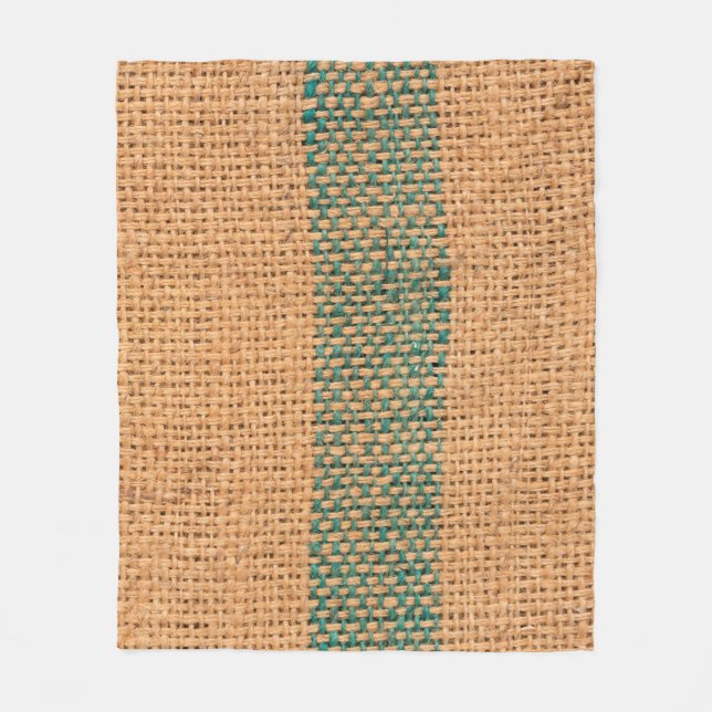 Couverture Polaire Tissu naturel couleur marron texturé et noir (Devant)