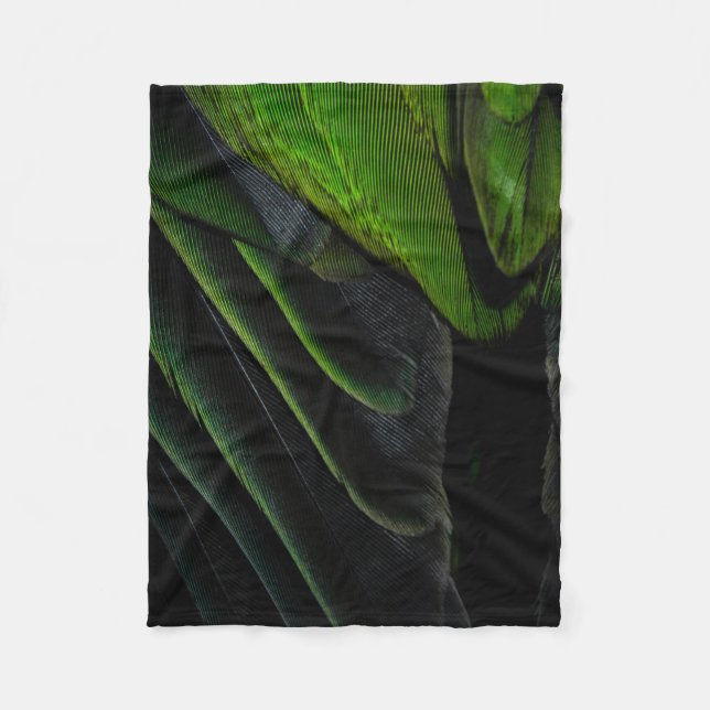 Couverture Polaire Tissu vert et noir (Devant)