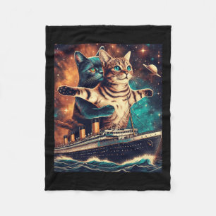 Couverture Polaire Titanic Cats Funny Tee