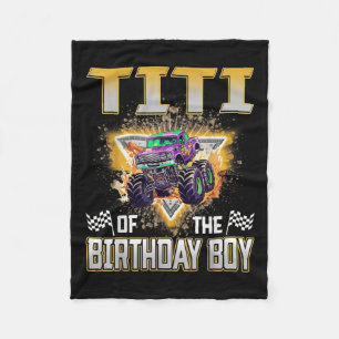 Couverture Polaire Titi du camion monstre d'anniversaire du garçon Fa