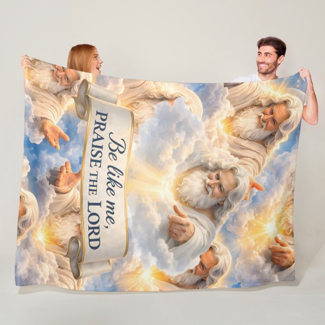 Couverture Polaire Title me praise the Lord premium fleece blanket in (En situation)