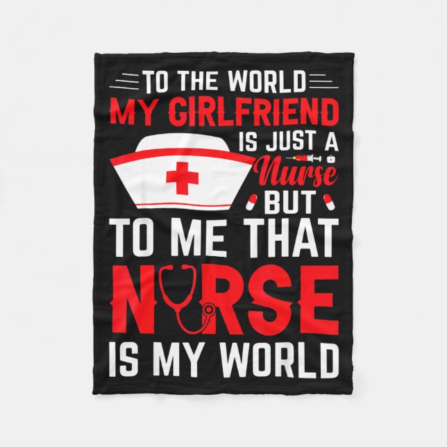 Couverture Polaire To The World My Girlfriend Is Just A Nurse Funny V (Devant)