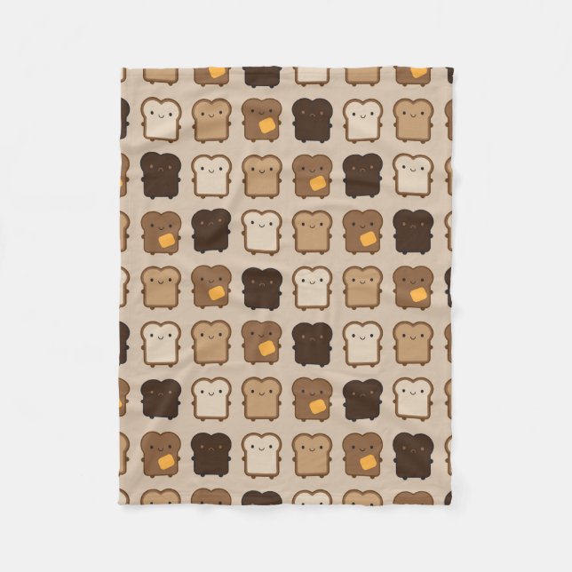 Couverture Polaire Toast de Kawaii (Devant)