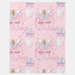 Couverture Polaire Toast Unicorn et Milkshake