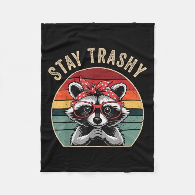 Couverture Polaire Toddler Girl Stay Trashy Raccoon Feral Mom Funny T (Devant)