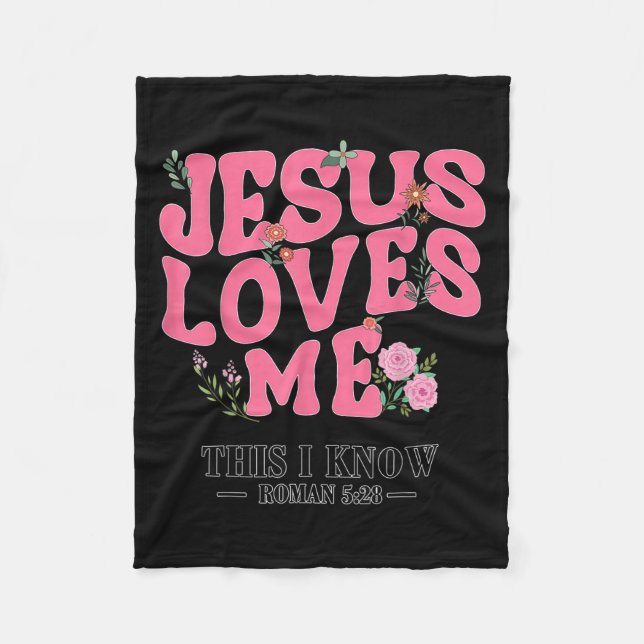 Couverture Polaire Toddler Jesus Loves You I Nk Christian God Sister  (Devant)