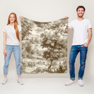 Couverture Polaire Toile de ferme Moisson de citrouille Campagne (8)