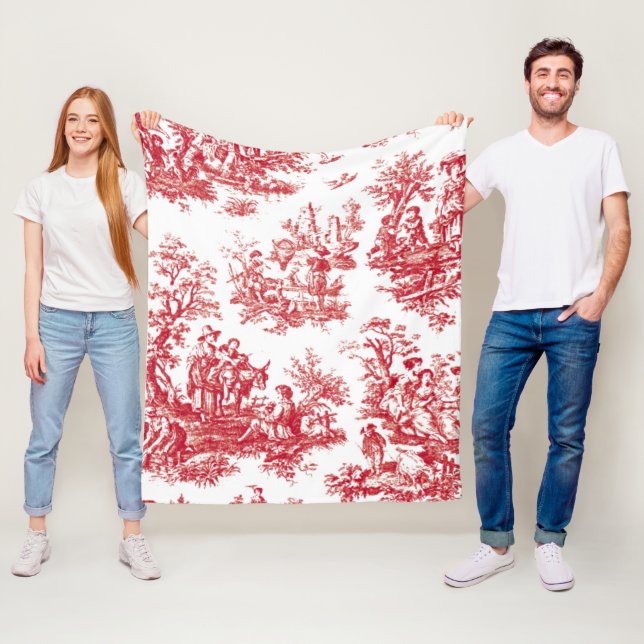 Couverture Polaire Toile rouge (En situation)