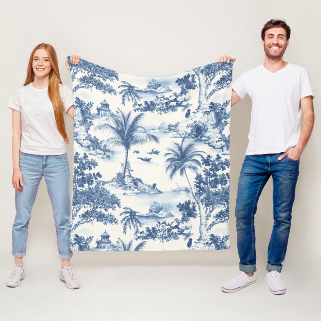 Couverture Polaire Toile Tropicale De Jouy (En situation)
