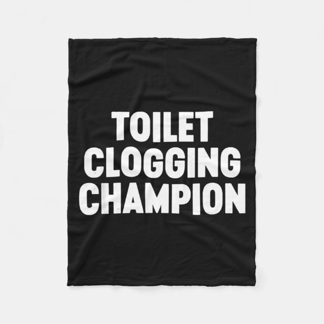 Couverture Polaire Toilet Clogging Chamon Funny Award Dad Jokes  (Devant)