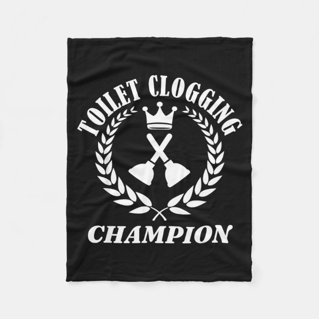 Couverture Polaire Toilet Clogging Chamon Funny Sarcastic  (Devant)