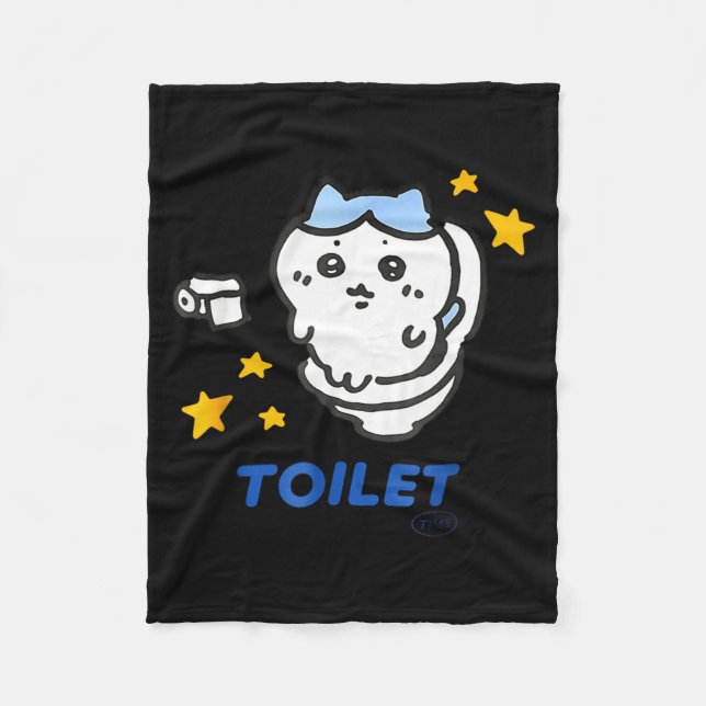 Couverture Polaire Toilet Time Chikawa Meme Funny Tee  (Devant)