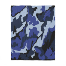 Toison de camouflage bleu