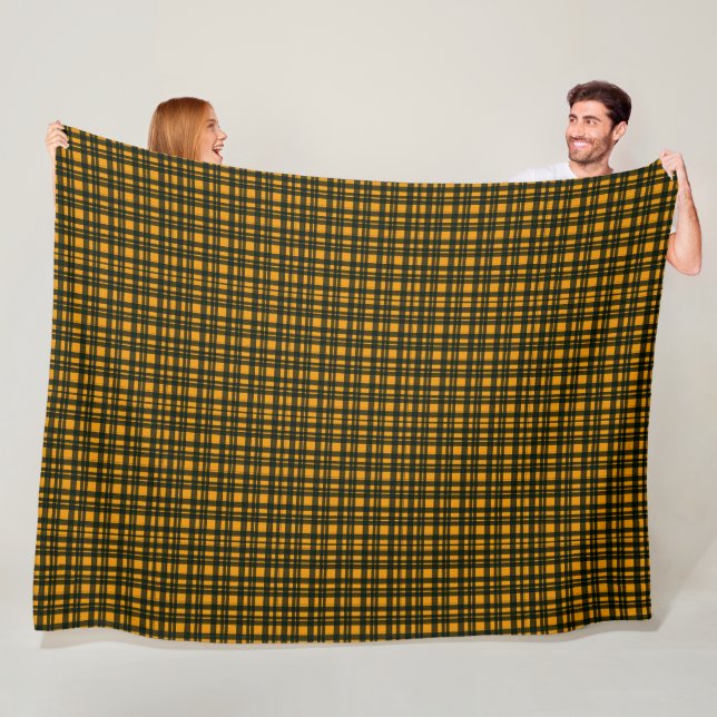 Couverture Polaire Toison de Tartan (En situation)