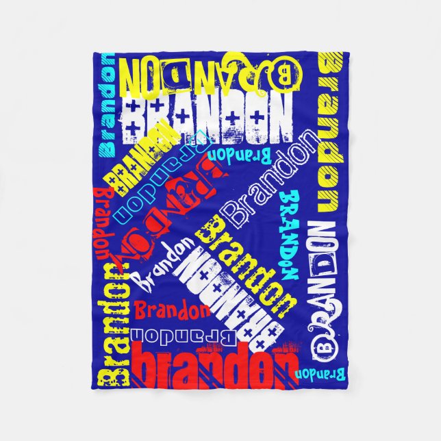 Couverture Polaire Toison légèrement chaude Nom personnalisé Blanket (Devant)