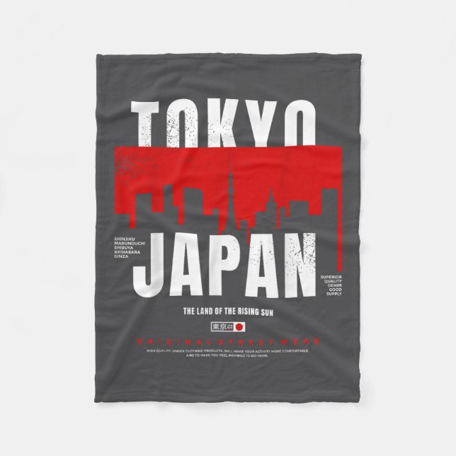 Couverture Polaire Tokyo Japan The Land Of The Rising Sun Original St (Devant)