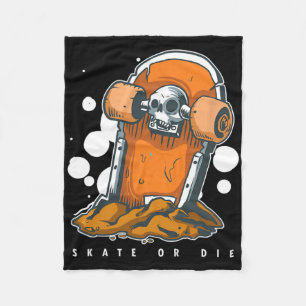 Couverture Polaire Tombe Sépulcre Crâne Skateur Mort Faire Du Skate P