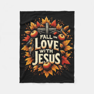 Couverture Polaire Tomber dans l'amour avec Jésus Automne Christian T