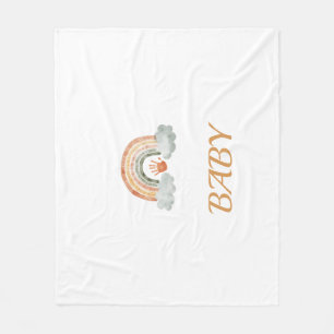 Couverture Polaire Tonage Terme Aquarelle Boho Arc-en-ciel "Baby"