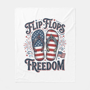 Couverture Polaire Tongs Liberté Design de T-shirt d'été patriotique_
