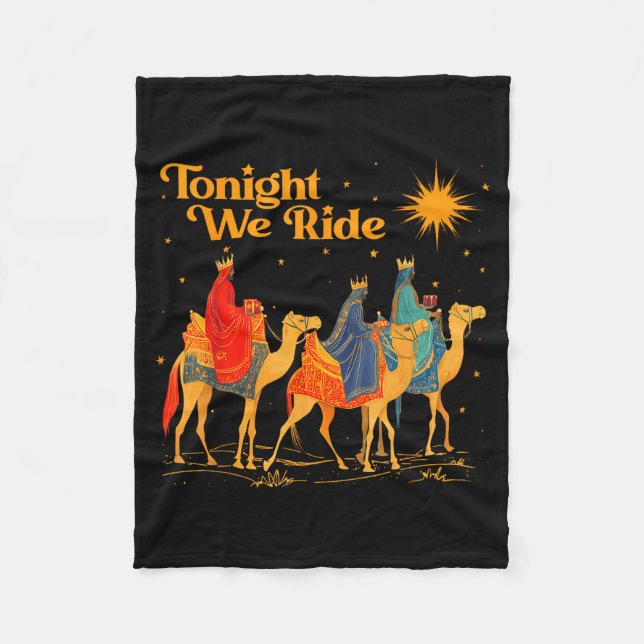 Couverture Polaire Tonight We Ride Three Wise Christmas Nativity Chri (Devant)