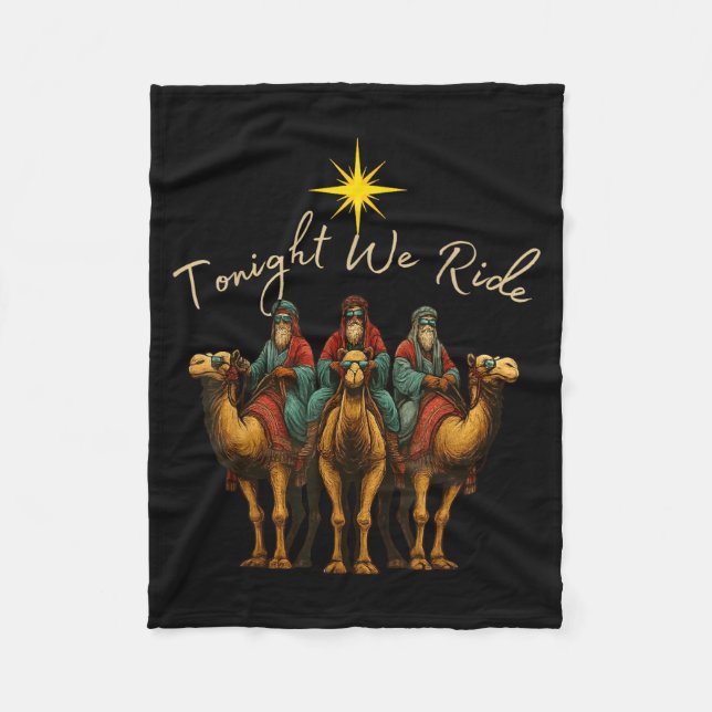 Couverture Polaire Tonight We Ride Three Wise Men Christmas Nativity  (Devant)