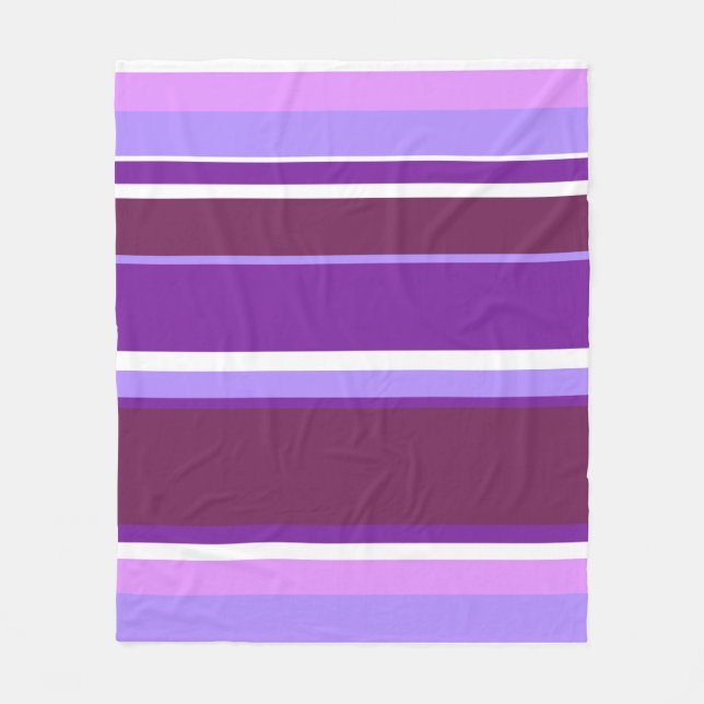 Couverture Polaire Tons de rayures violettes (Devant)