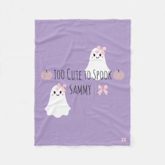 Couverture Polaire Too Cute Halloween perzonalized Baby Blanket