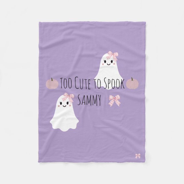 Couverture Polaire Too Cute Halloween perzonalized Baby Blanket (Devant)