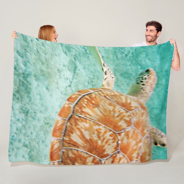 Couverture Polaire Tortue (En situation)