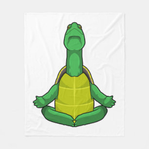 Couverture Polaire Tortue à la méditation de Yoga