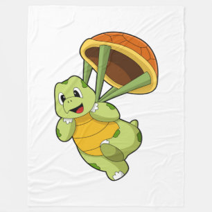 Couverture Polaire Tortue avec Shell en tant que Skydiver