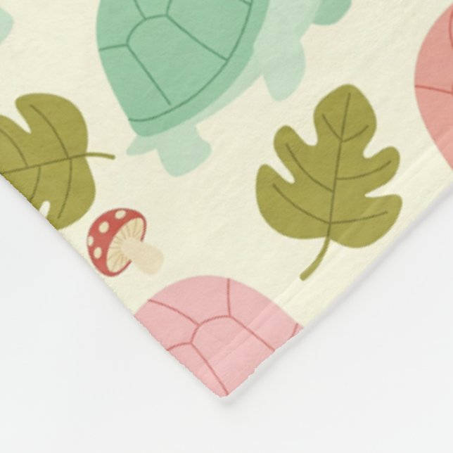 Couverture Polaire Tortue Pastel Mignonne Sans Couture (Coin)