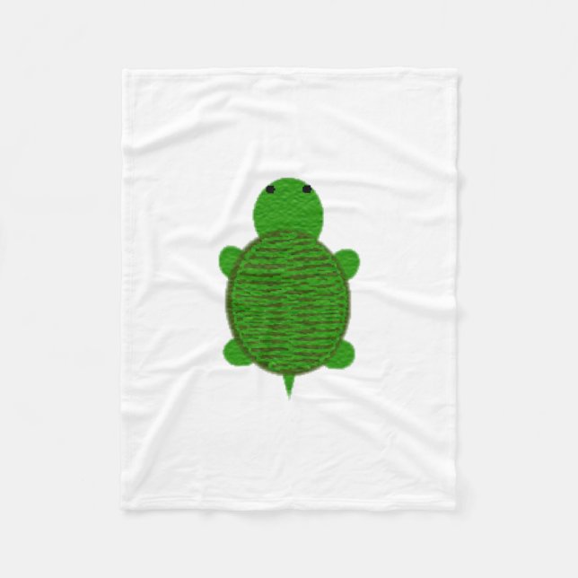 Couverture Polaire Tortue texturée à fils adorable (Devant)