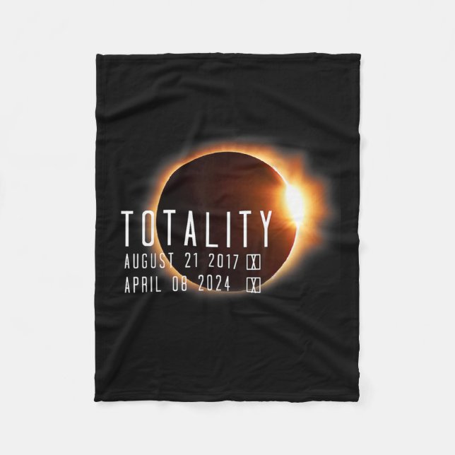 Couverture Polaire Total Éclipse Solaire 2024 2017 Totalité Deux Fois (Devant)