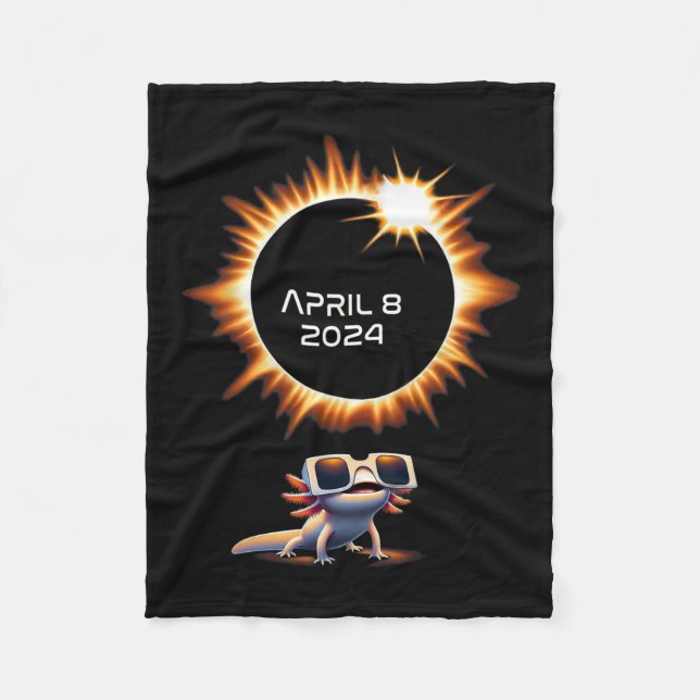Couverture Polaire Total Éclipse Solaire 2024 Axolotl En Astronomie G (Devant)