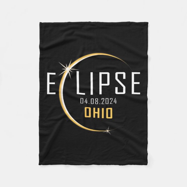 Couverture Polaire Total Éclipse Solaire 2024 Ohio Amérique Printemps (Devant)
