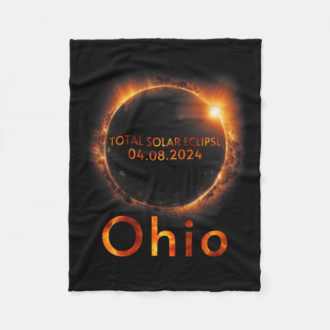 Couverture Polaire Total Éclipse Solaire 8 avril 2024 Éclips Solaire  (Devant)